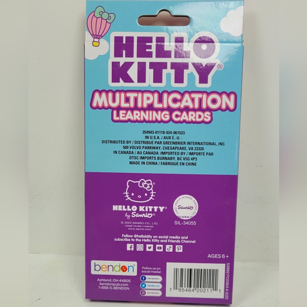 Hello Kitty Multiplication Learning Cards - Picture 3 of 4